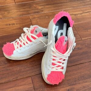 pink shearling P448 sneakers !!!